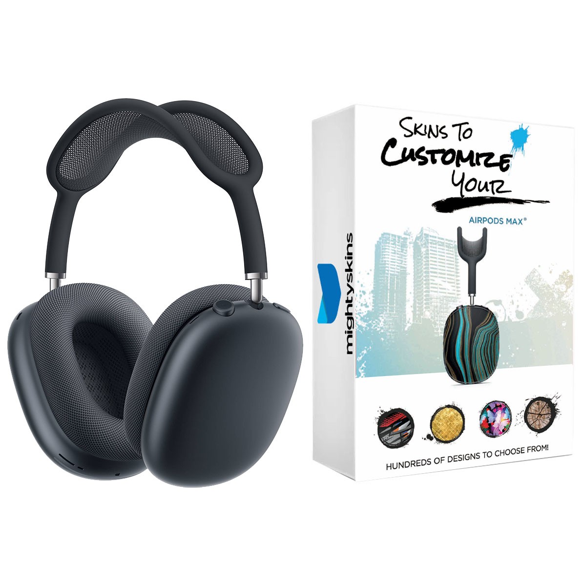 Apple AirPods Max USB-C Wireless Headphones with MightySkins Code – Black