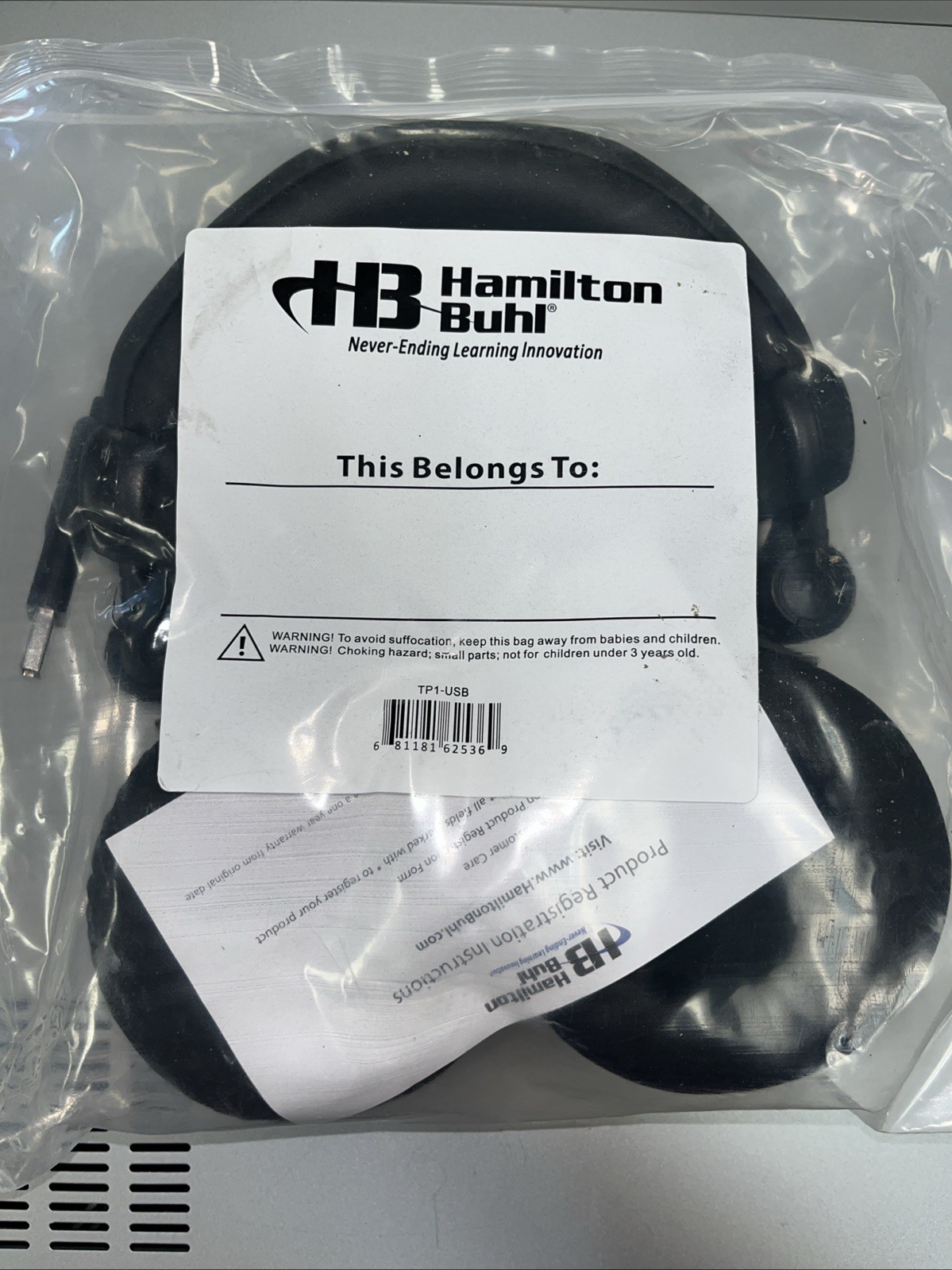 Hamilton Buhl Blue Mid Size Ear Cup headphones with wide headband.