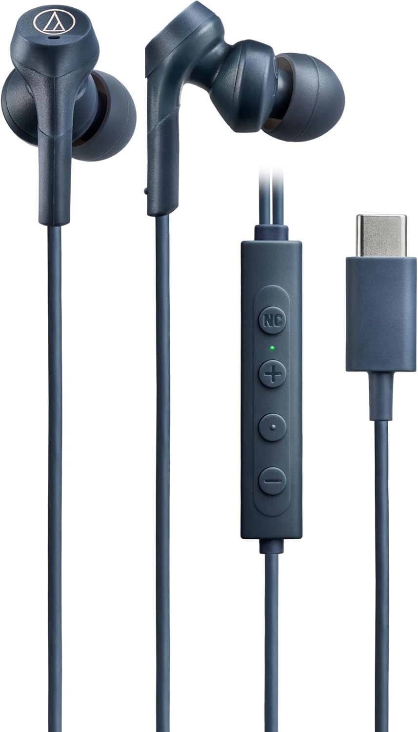 Audio-Technica ATH-CKS330NC USB Type-C Solid Bass Noise Cancelling Headphones C-