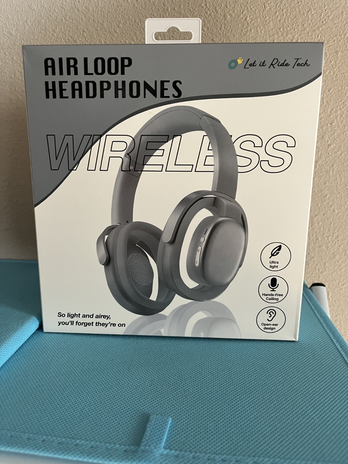 Let It Ride Tech Airloop Bluetooth Wireless Open-Ear Headphones Grey