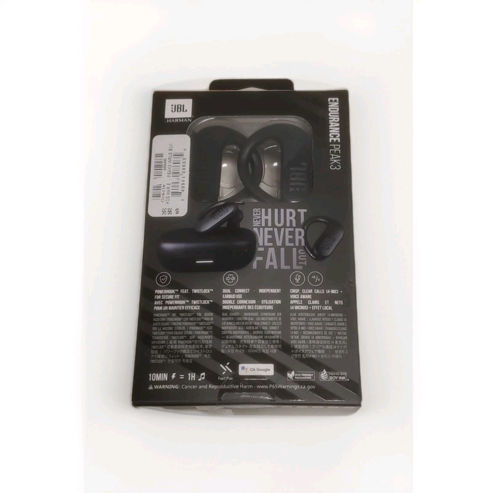 JBL Endurance PEAK 3 Earbuds BRAND NEW JBL Wireless Earbuds -Black-
