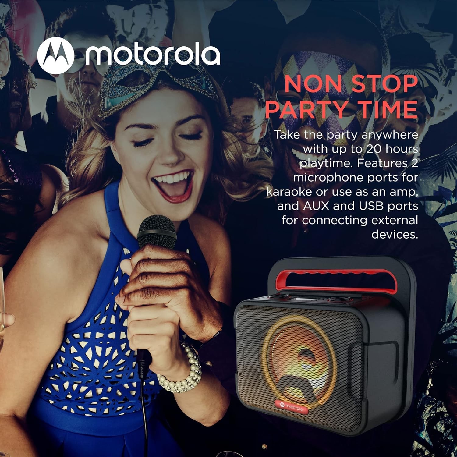 Motorola ROKR 810 Wireless Bluetooth Portable Speaker W/ Built-in Subwoofer NIB