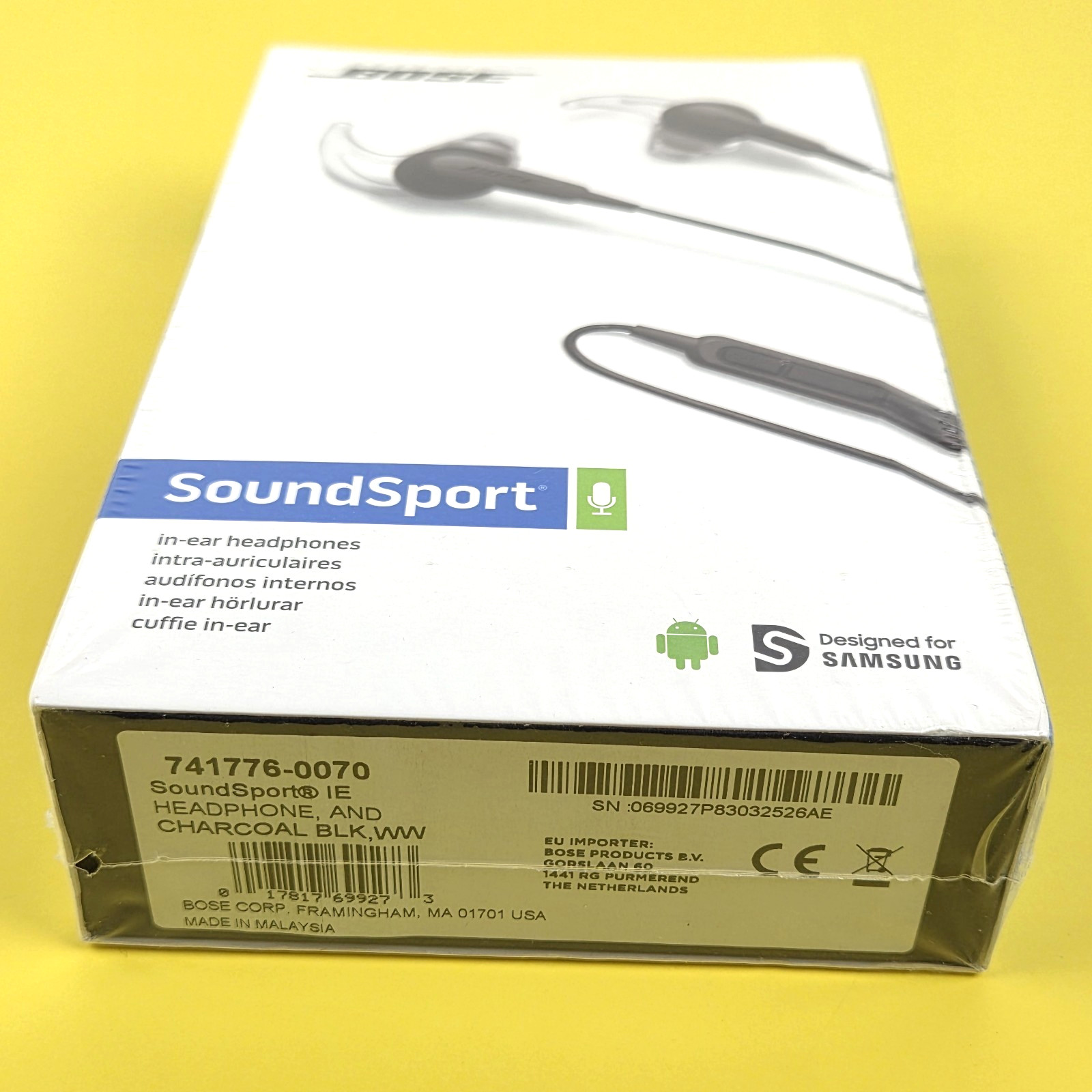 Bose SoundSport In-ear Wired Headphones 741776-0070 – Charcoal Black