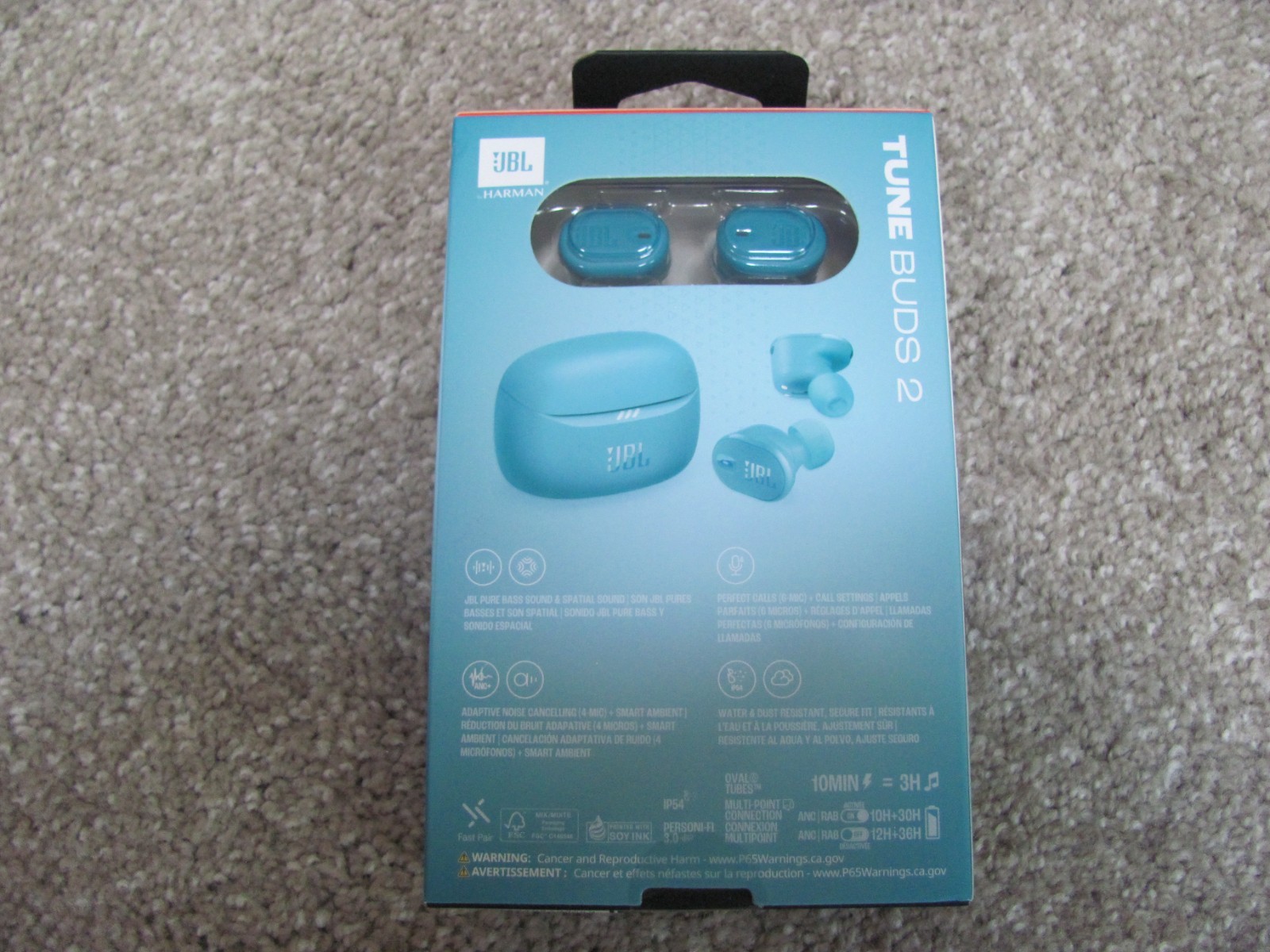 New JBL Tune Buds 2 Wireless Noise-Canceling Earbuds -Turqoise (JBLTBUDS2TQEAM)