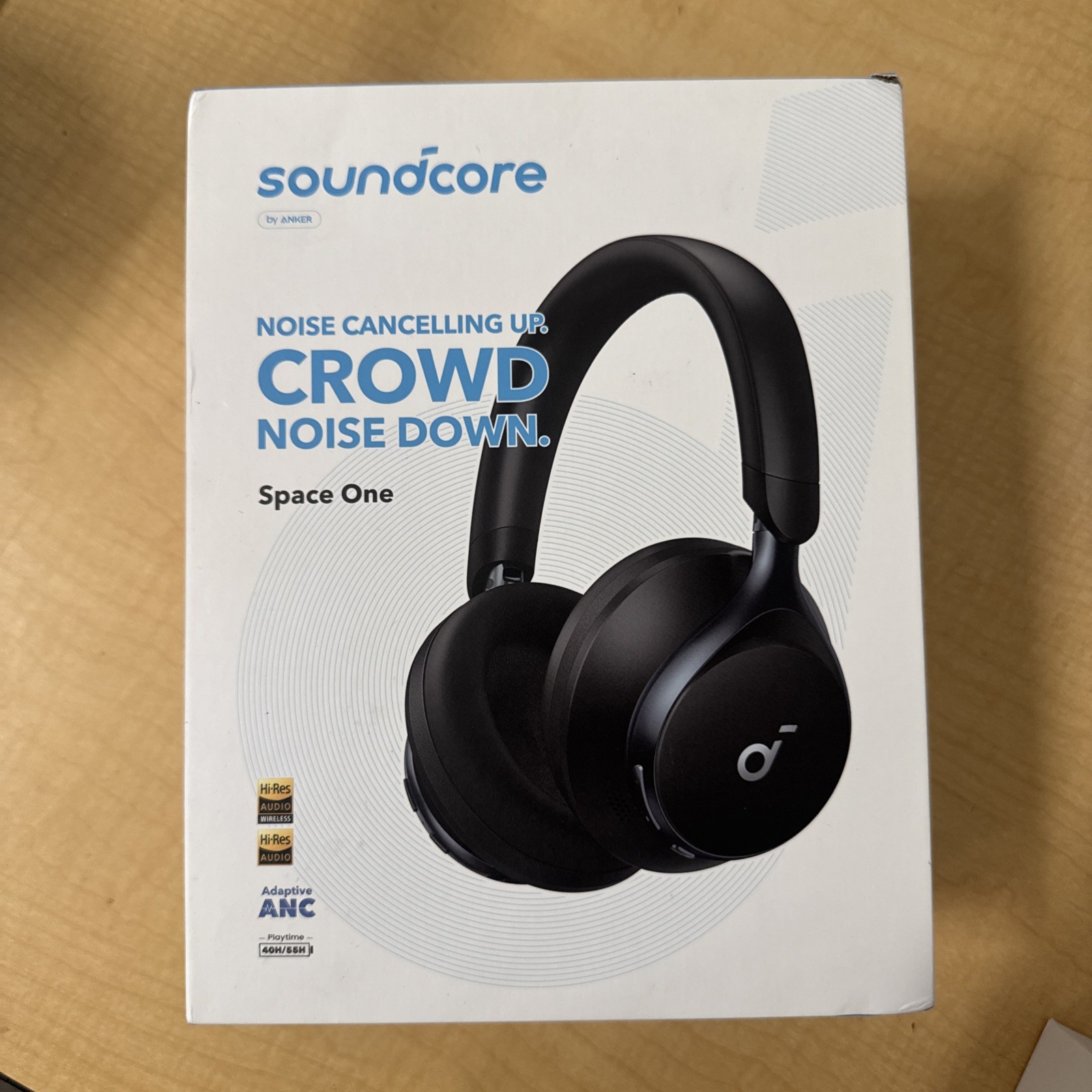 Anker Soundcore Space One Wireless Noise-Cancelling Headphones – open box