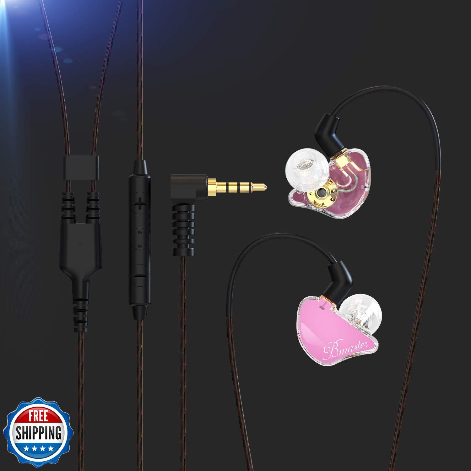 BASN Bmaster in Ear Monitor Headphones Triple Driver Earphones with Two Detac