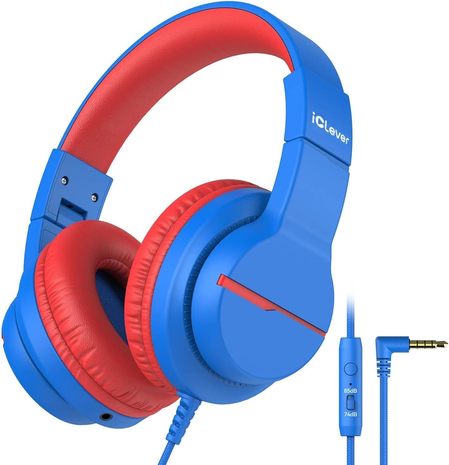 Kids Headphones for School Travel, Safe Volume Limited, HD Mic Stereo Sound O…