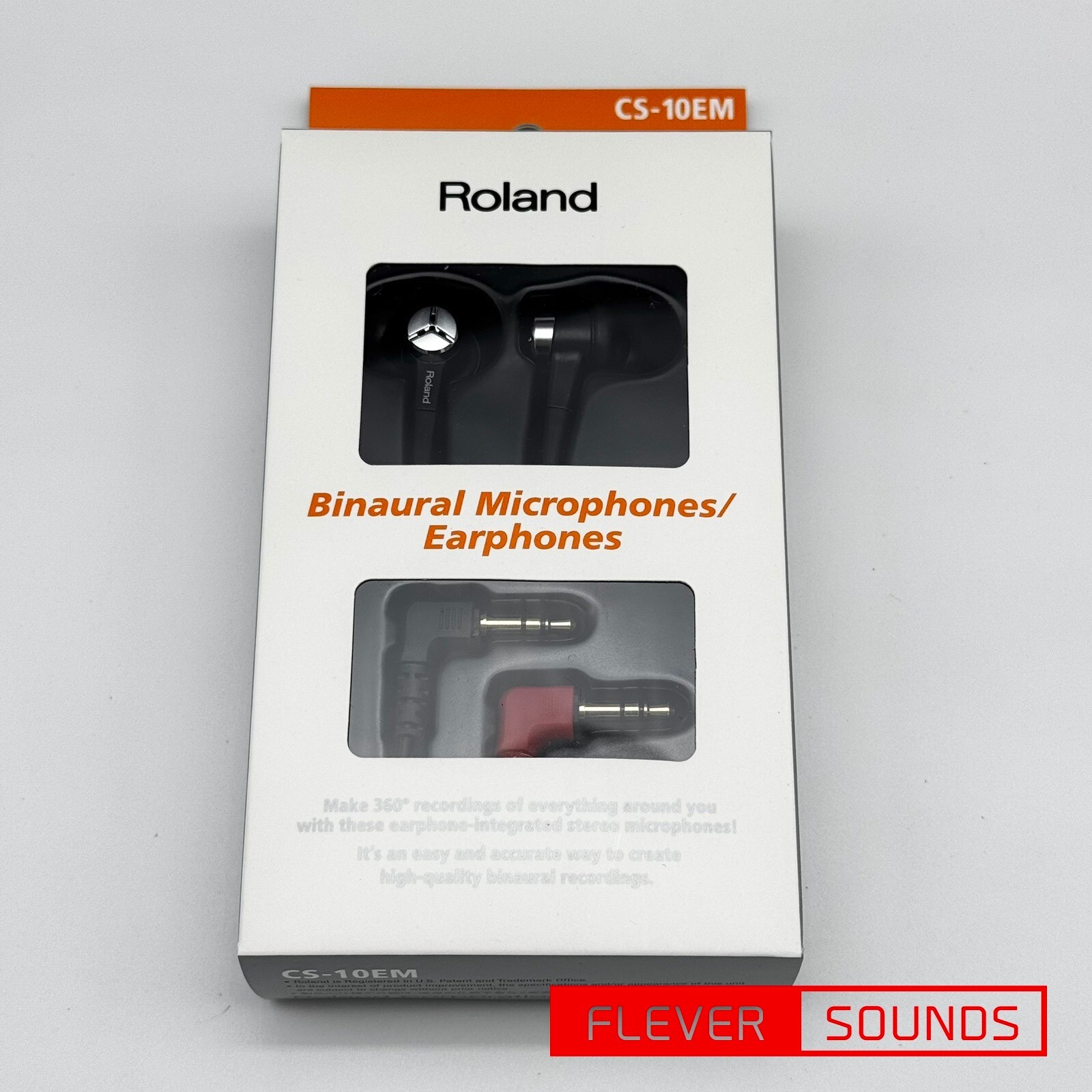 Roland CS-10EM Binaural Microphone Earphone ASMR w/Earpiece, Carrying Pouch