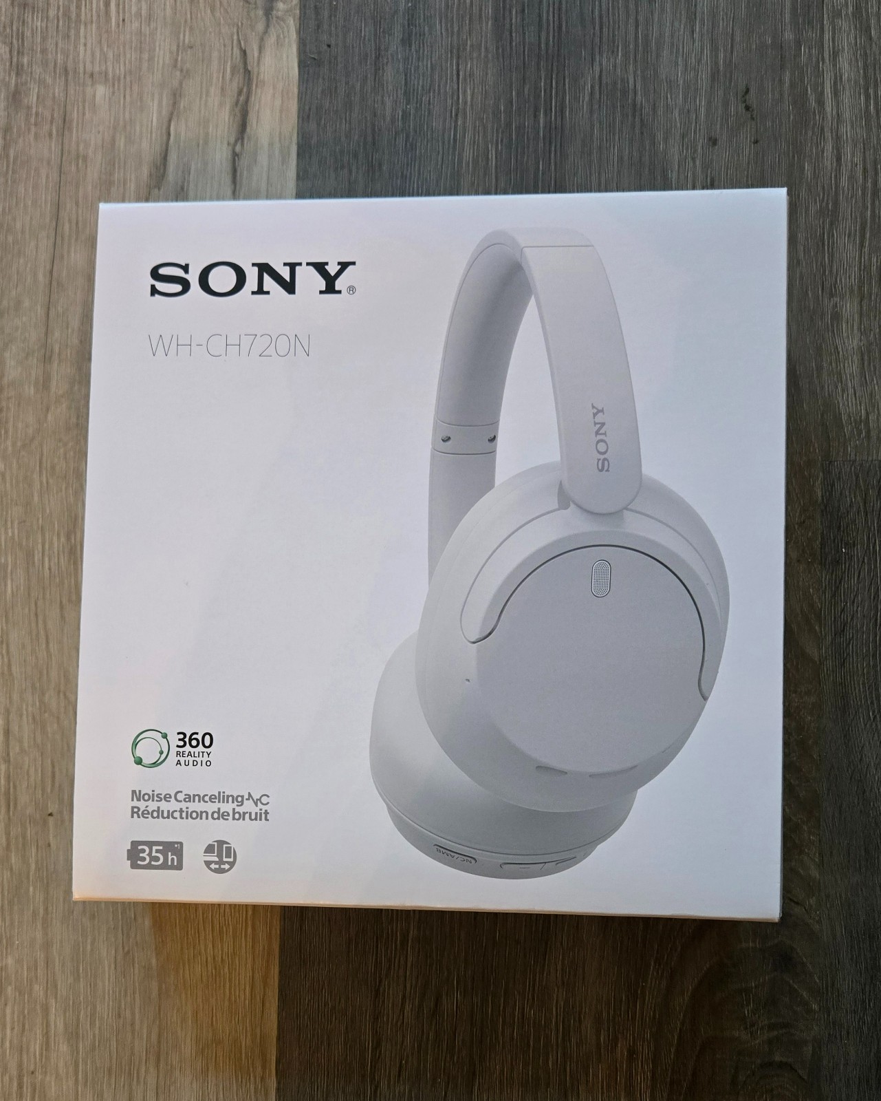 Sony WHCH720N Bluetooth Wireless Noise-Canceling Headphones – White