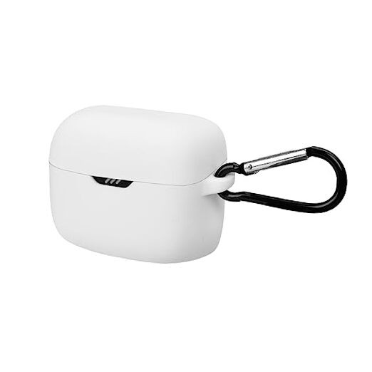 Silicone Case Cover Compatible with JBL Tune Buds True Wireless Earbuds, White