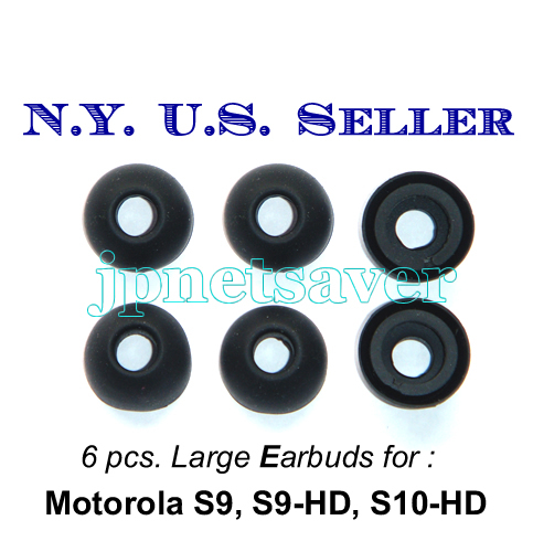 6 large Motorola S9 S9-HD S10-HD replacement earbuds – Motorokr eargel eartips