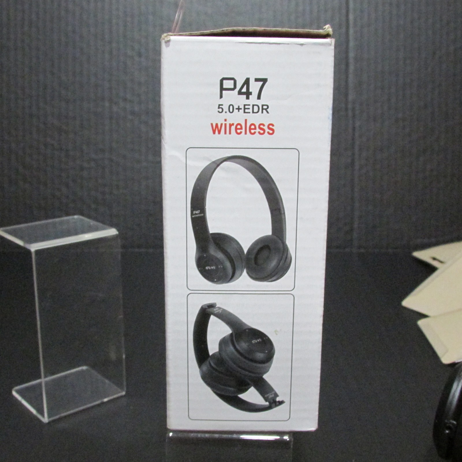 P47 Wireless 5.0+EDR Over-Ear Headphones w/ Mic, FM Radio, MicroSD, Foldable – B