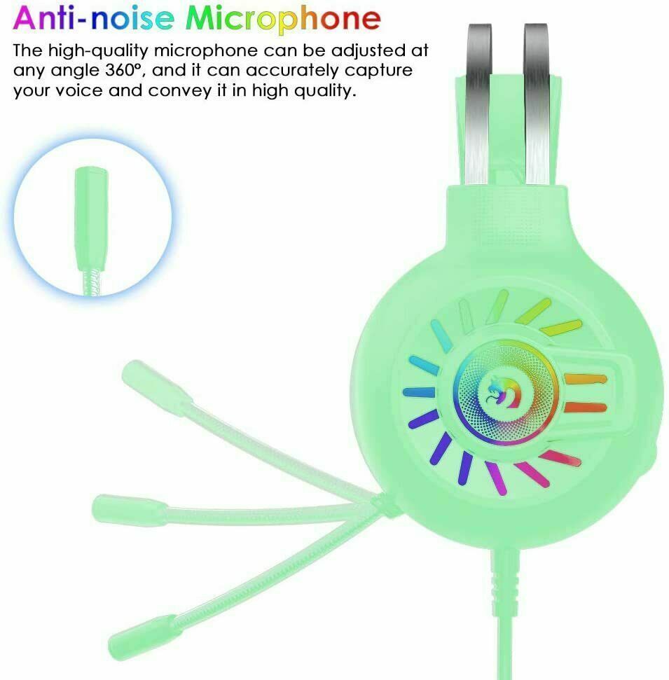 Gaming headset with stereo bass surround with mic for PS4 and Xbox