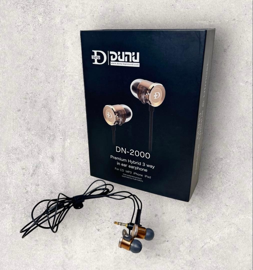 Dunu Dn-2000 Gold Earbuds Earphones w/Box, Accessories Tested From Japan
