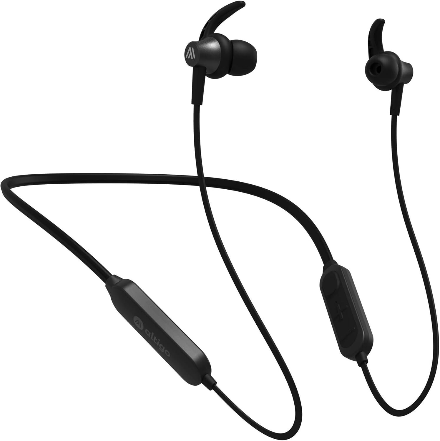 Altigo Bluetooth Headphones in Ear Wireless Neckband Earbuds Earphones Black NEW
