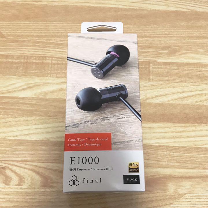 FINAL AUDIO E1000 In-Ear Earphones Earbuds IEM Monitors Black No Microphone