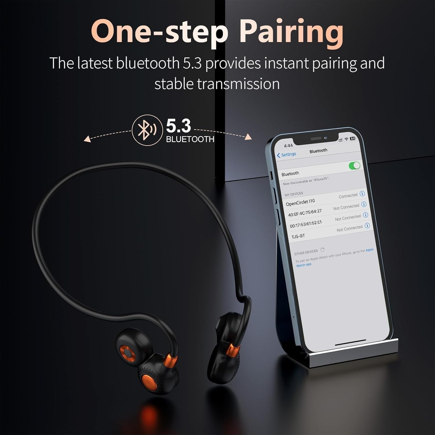 Tangle-Free Charging and Media Control Open Ear Headphones for Active Lifestyles