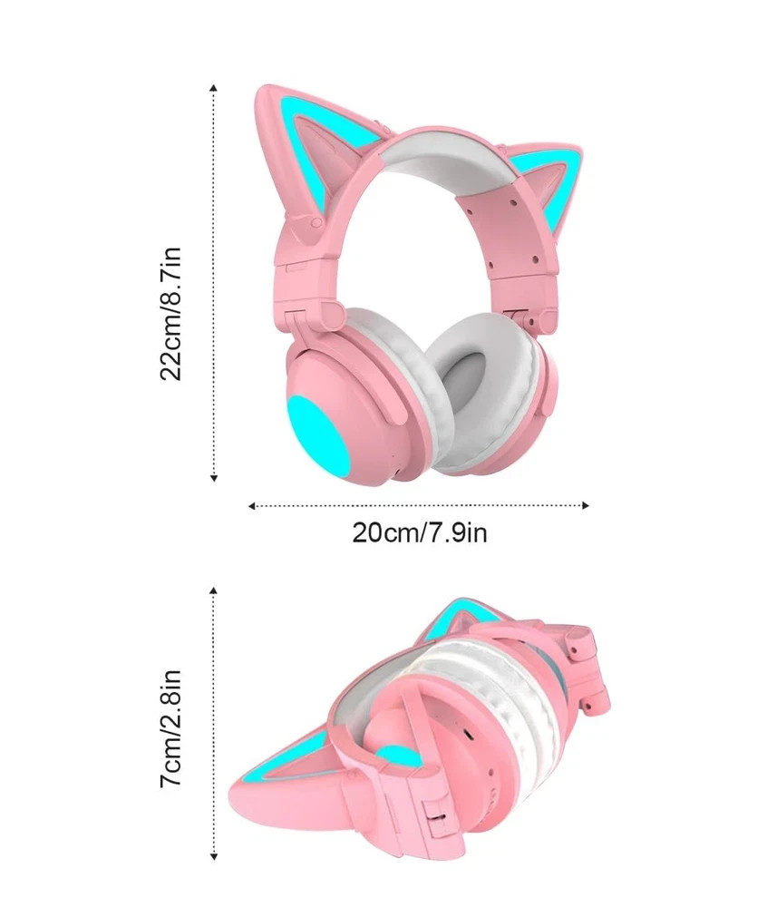 Cat Ear Bluetooth Headphones for Adult, Kids Lovely Headphones,Over Ear Wired…
