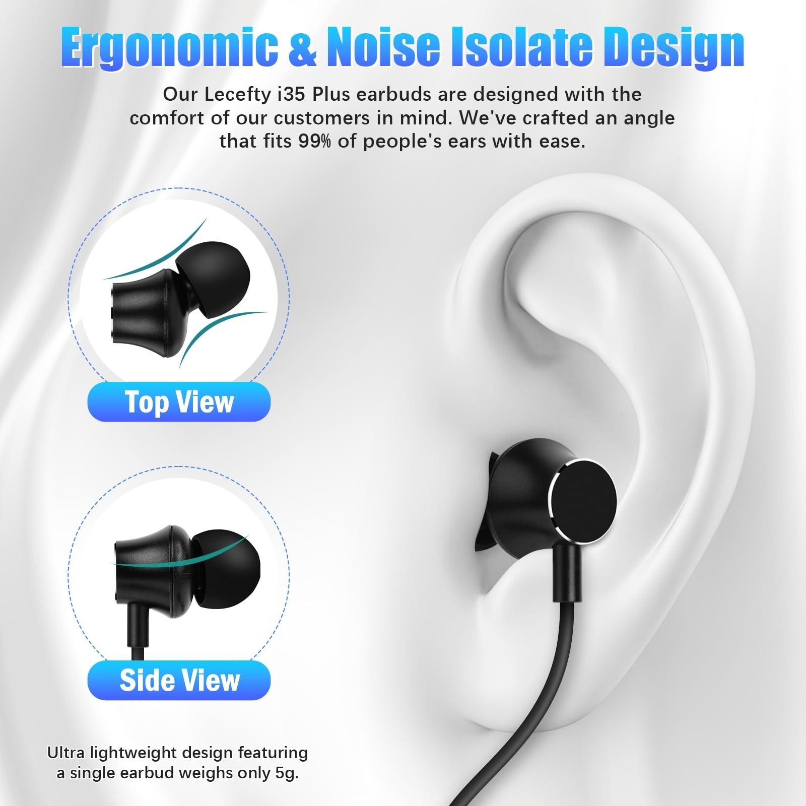Lecefty i35plus Bluetooth Neckband Headphones, Waterproof, 200H Playtime