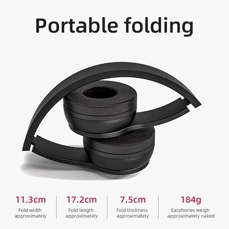P47 Wireless Headphones Bluetooth 5.0 Earphones Foldable Hifi Stereo Bass for Mu