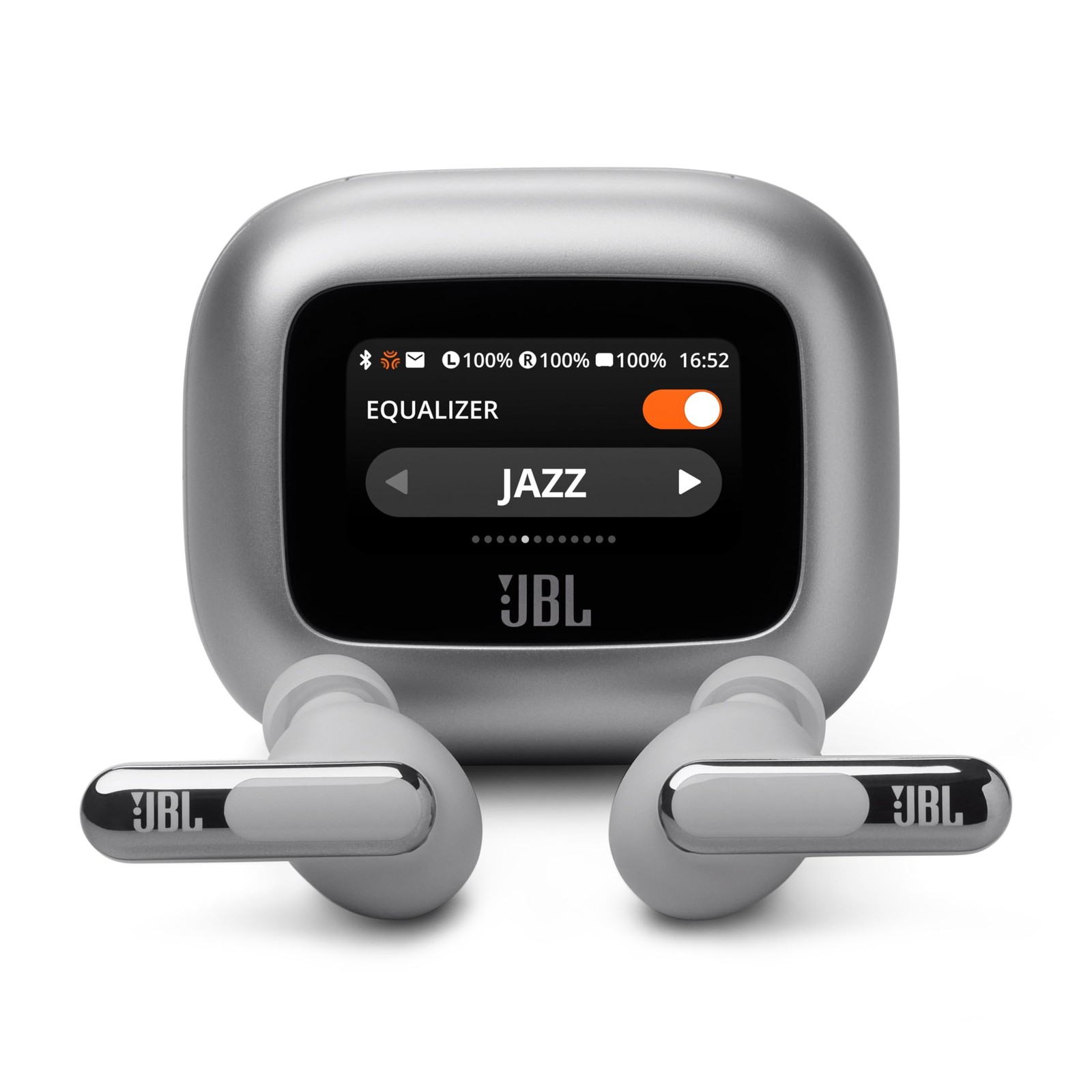 JBL Live Beam 3 Wireless Earbuds LDAC Hi-Res Hybrid ANC IP55 Multipoint Silver