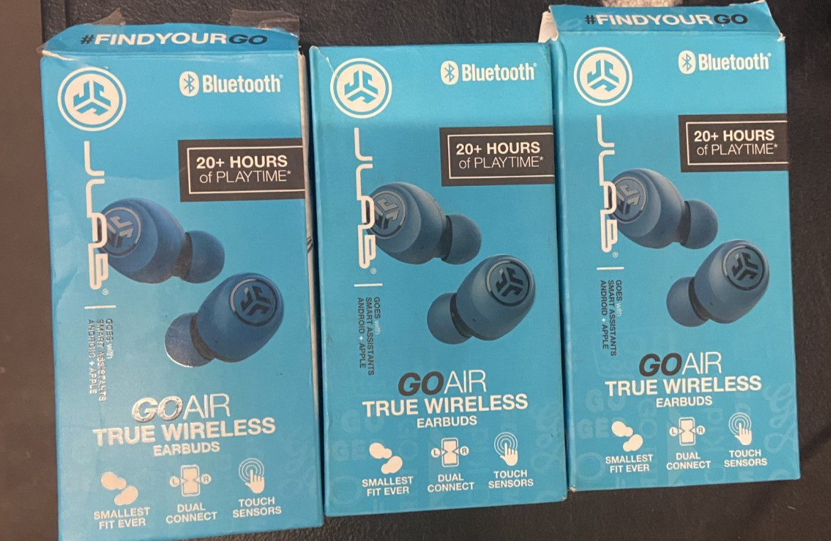 Lot of 3 – JLab GO Air Pop True Wireless Earbuds Navy Blue