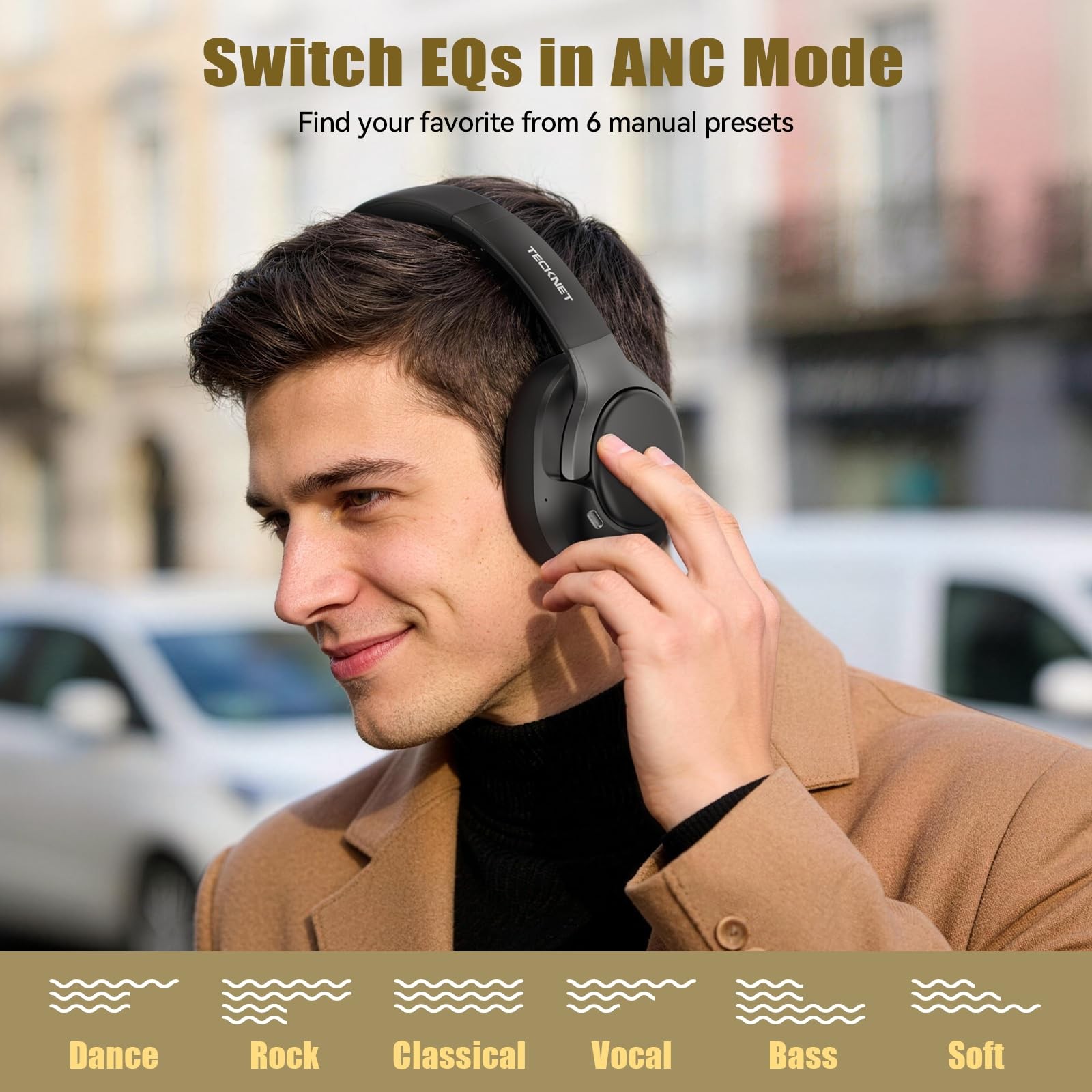 Hybrid Active Noise Cancelling Headphones, Bluetooth 6.0 Wireless Headphones …