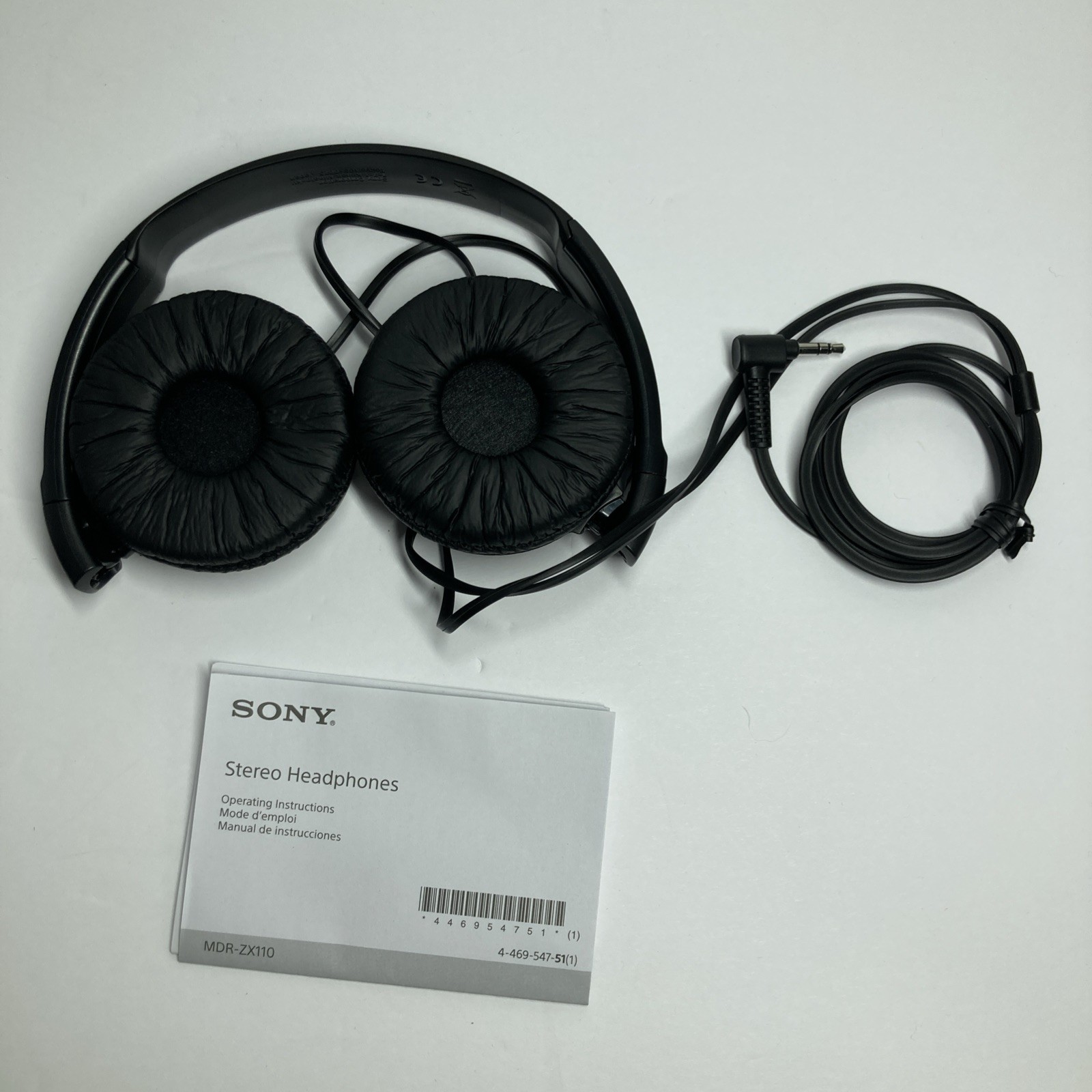 Sony MDR-ZX110 On-Ear Wired Headphones, Black Stereo Headphones 2021 in box