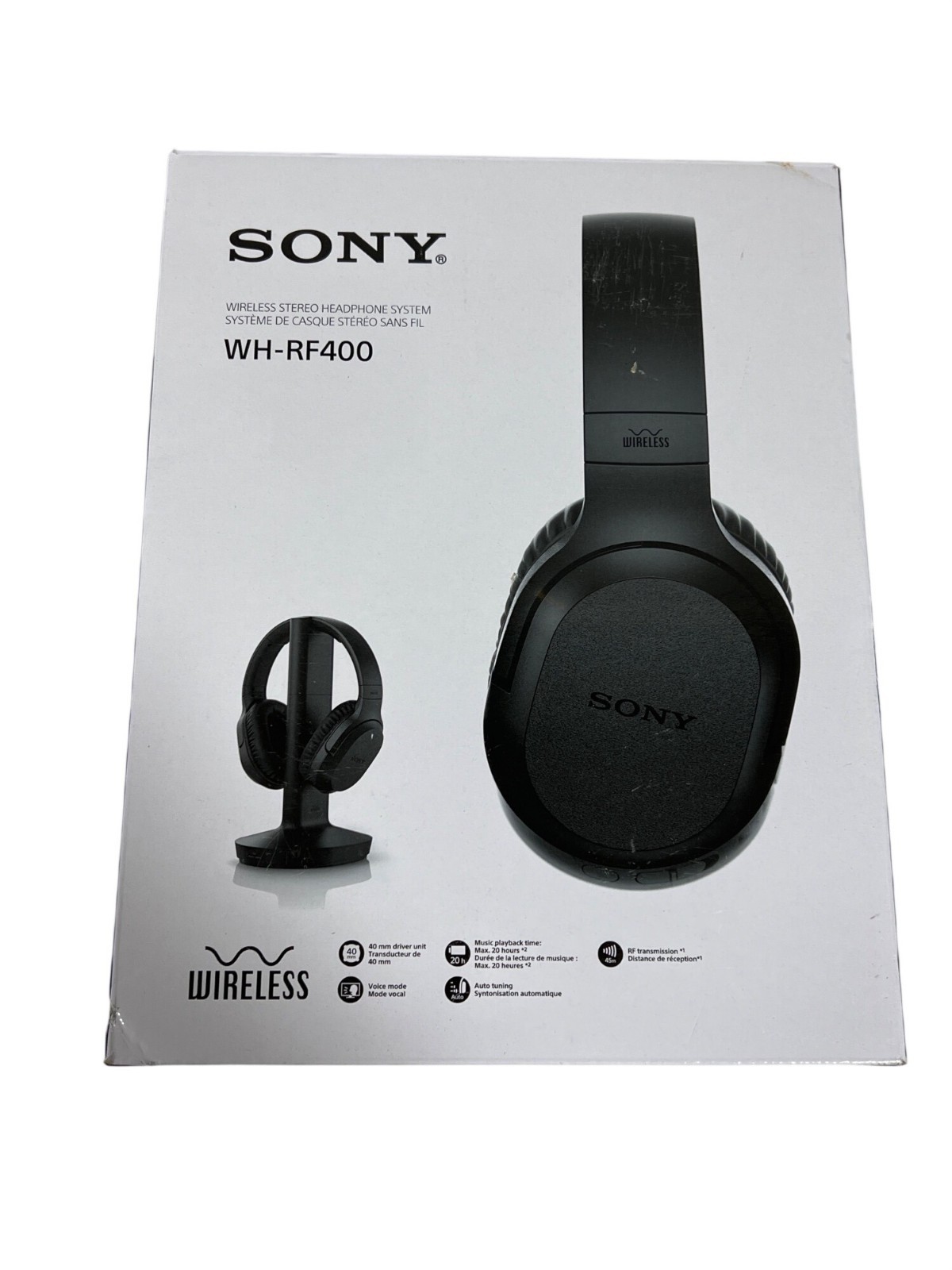 Sony RF400 Wireless Home Theater Headphones for Watching TV (WHRF400)