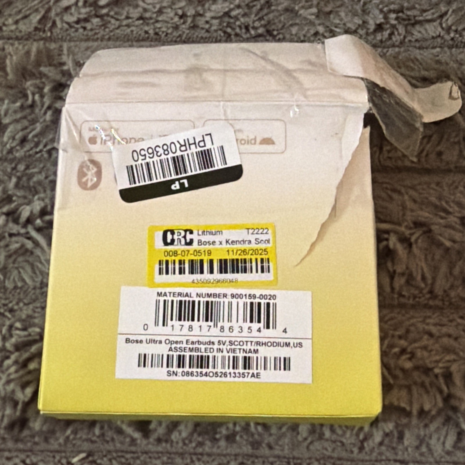 Bose x Kendra Scott Ultra Open Earbuds – Rhodium Filigree “Open Box”