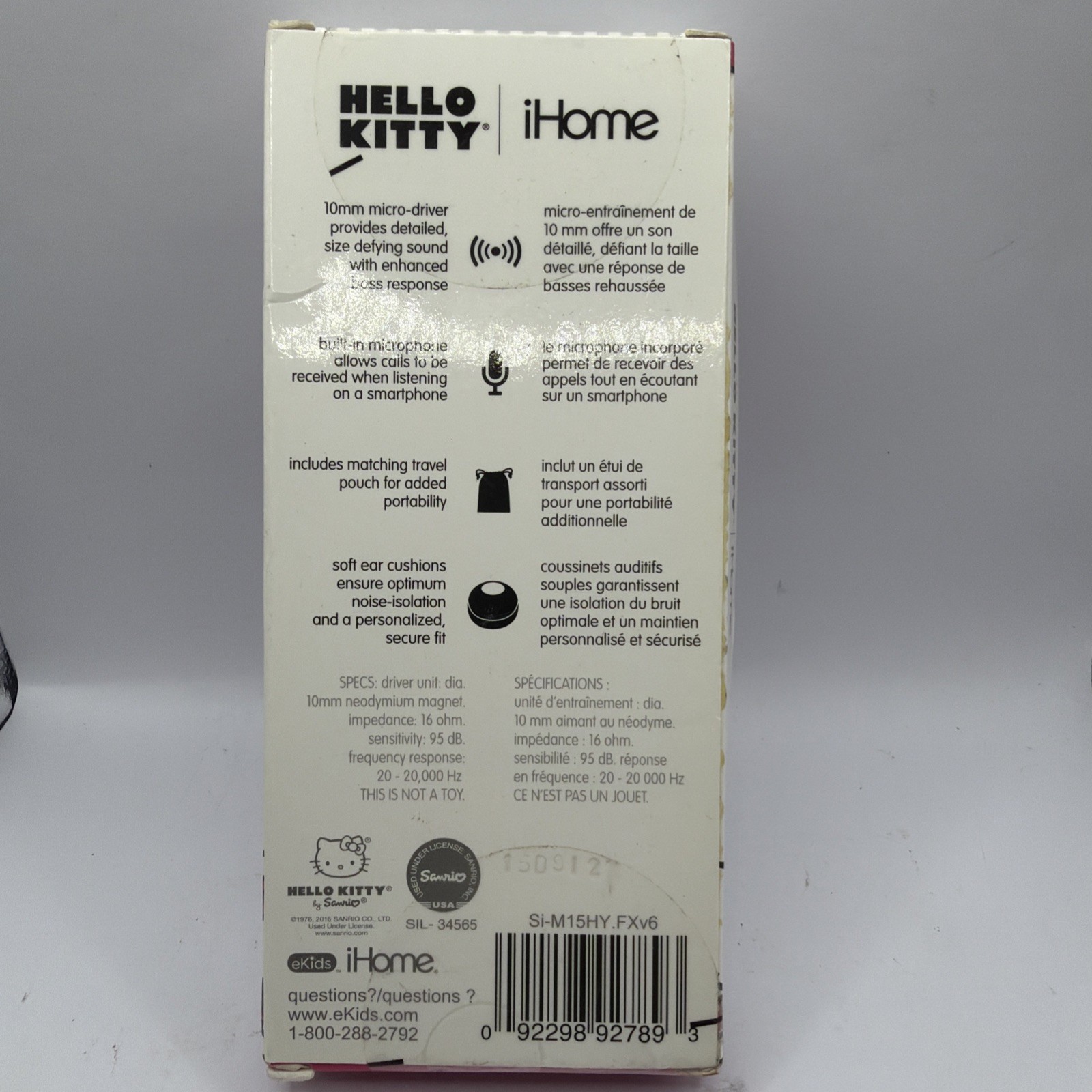 ihome Noise-Isolating Earbuds – Hello Kitty Wired Earbuds W/ Mic And Pouch
