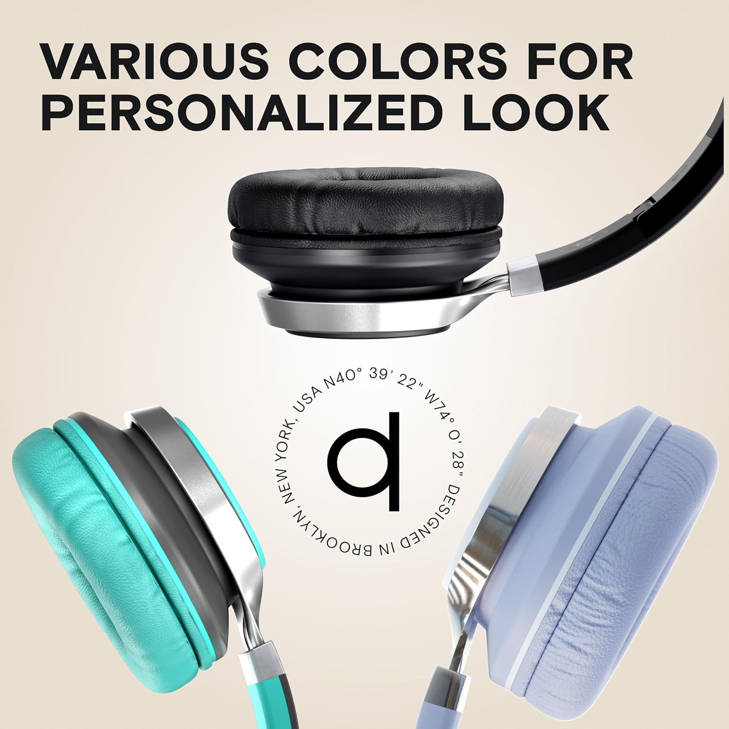CL750 On-Ear Headphones Wired with Mic and Volume Control — Noise Isolating Cord