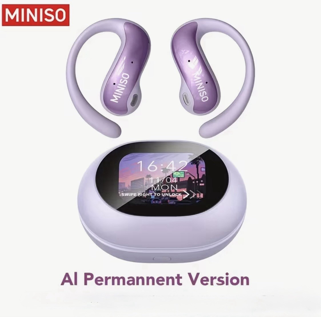 MINISO MS188 Wireless Earbud High Def Voice Open Ear AI 150 Language Translation
