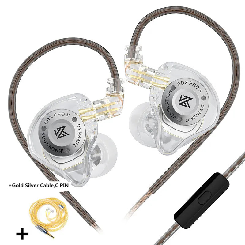 EDX Pro X HiFi Dynamic Bass Earphones Noise Cancelling 2-Pin Cable
