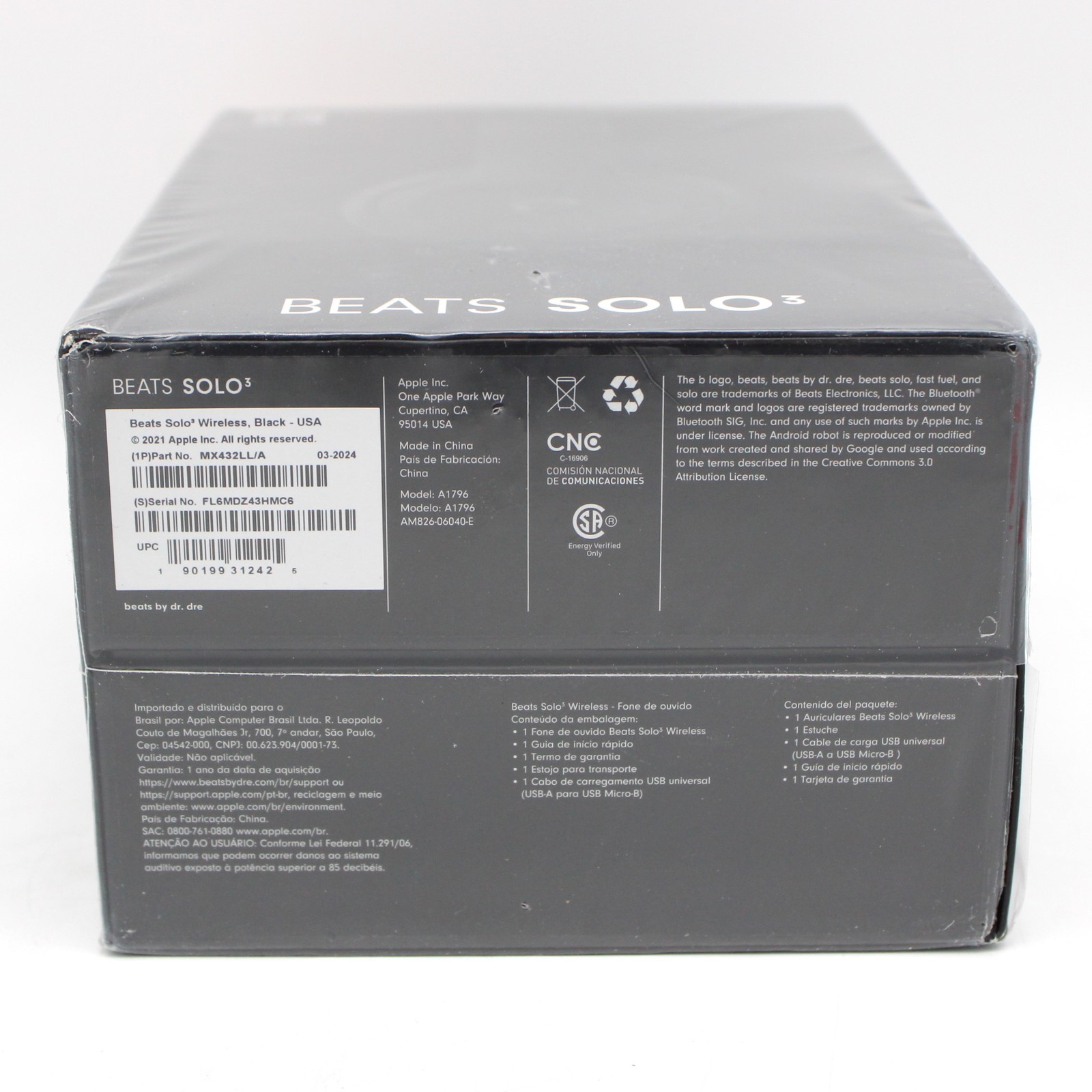 Beats by Dre Solo 3 Wireless Bluetooth Headphones Black MX432LL/A
