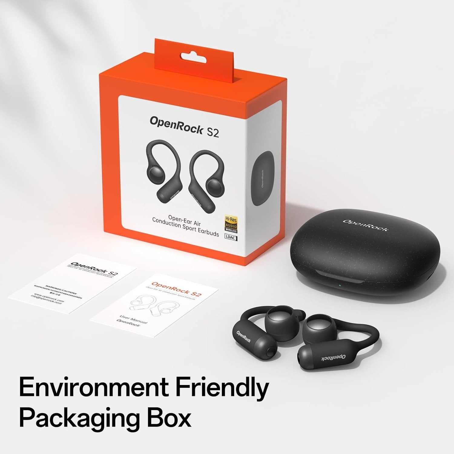 OpenRock S2 Open Ear Headphones 7G Ultra-Light Bluetooth 6.0 Hi-Res LDAC Audio