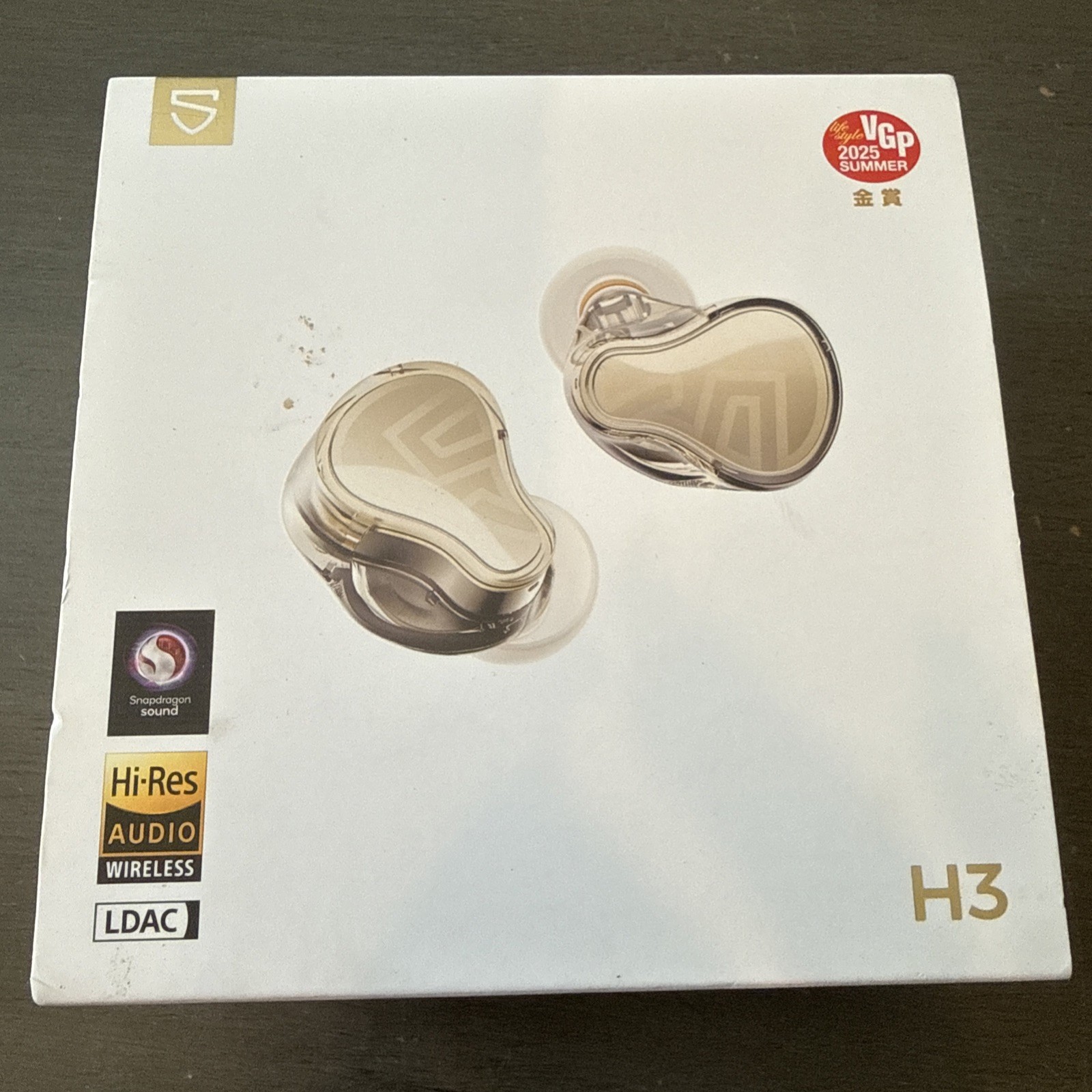 H3 Hi-Res Wireless Bluetooth Headphones with LDAC, aptX Lossless, Golden