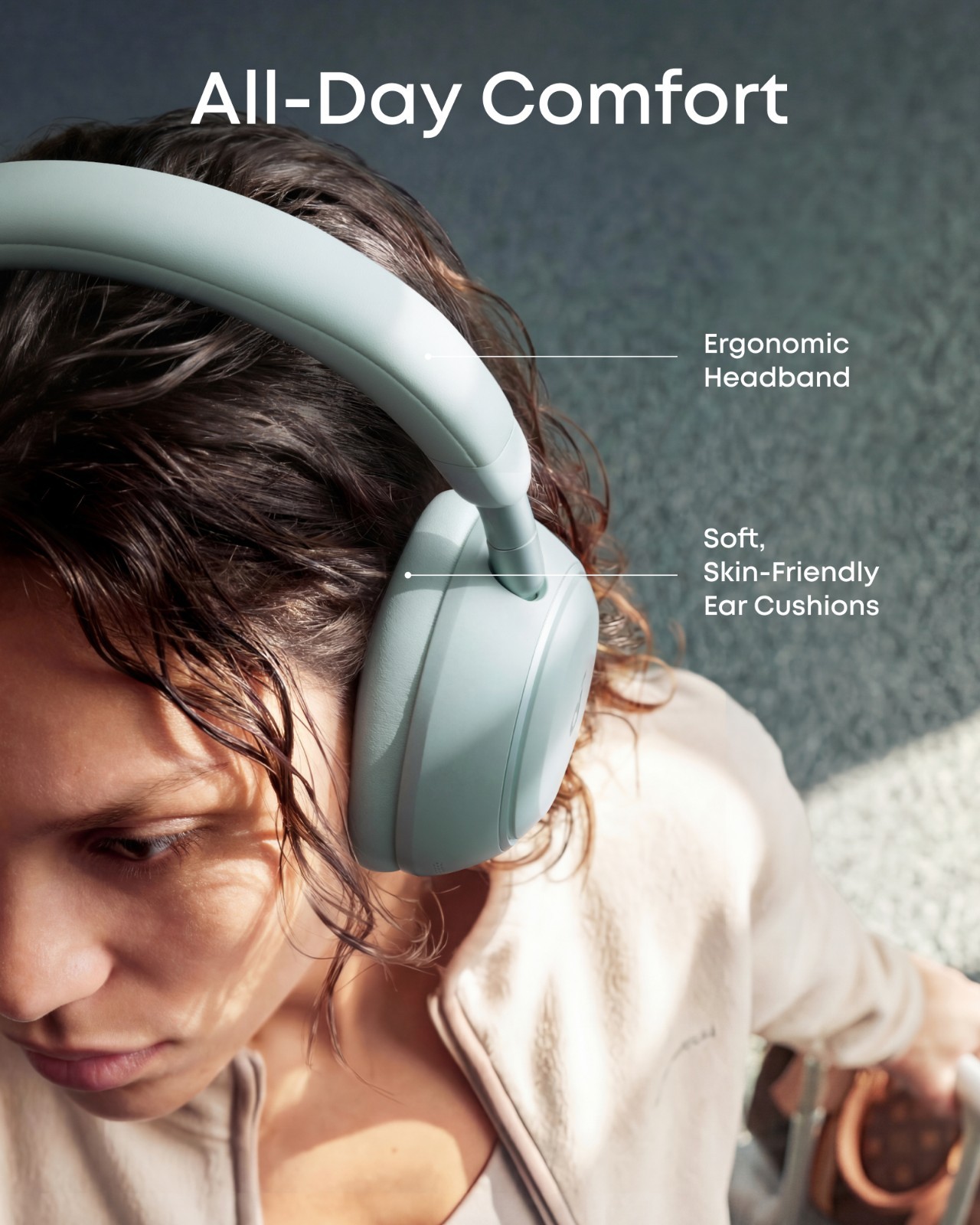 soundcore Space 2 by Anker, Active Noise Cancelling Headphones Comfortable Fit