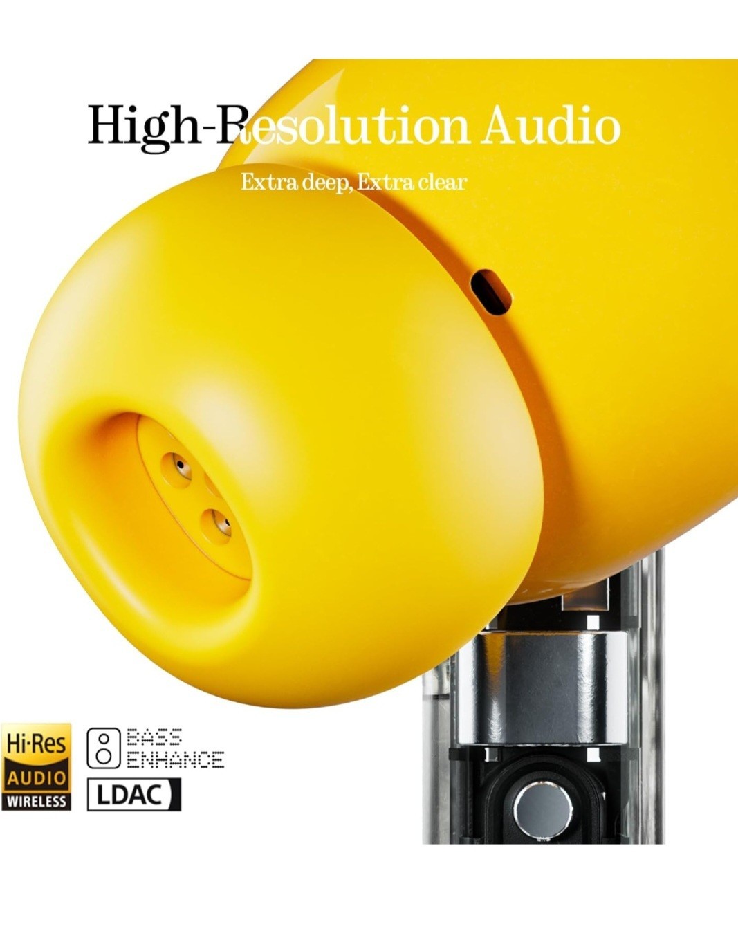 Nothing Ear (A) Wireless Earbuds 45dB Hybrid Noise Cancelling Earbuds •Yellow•