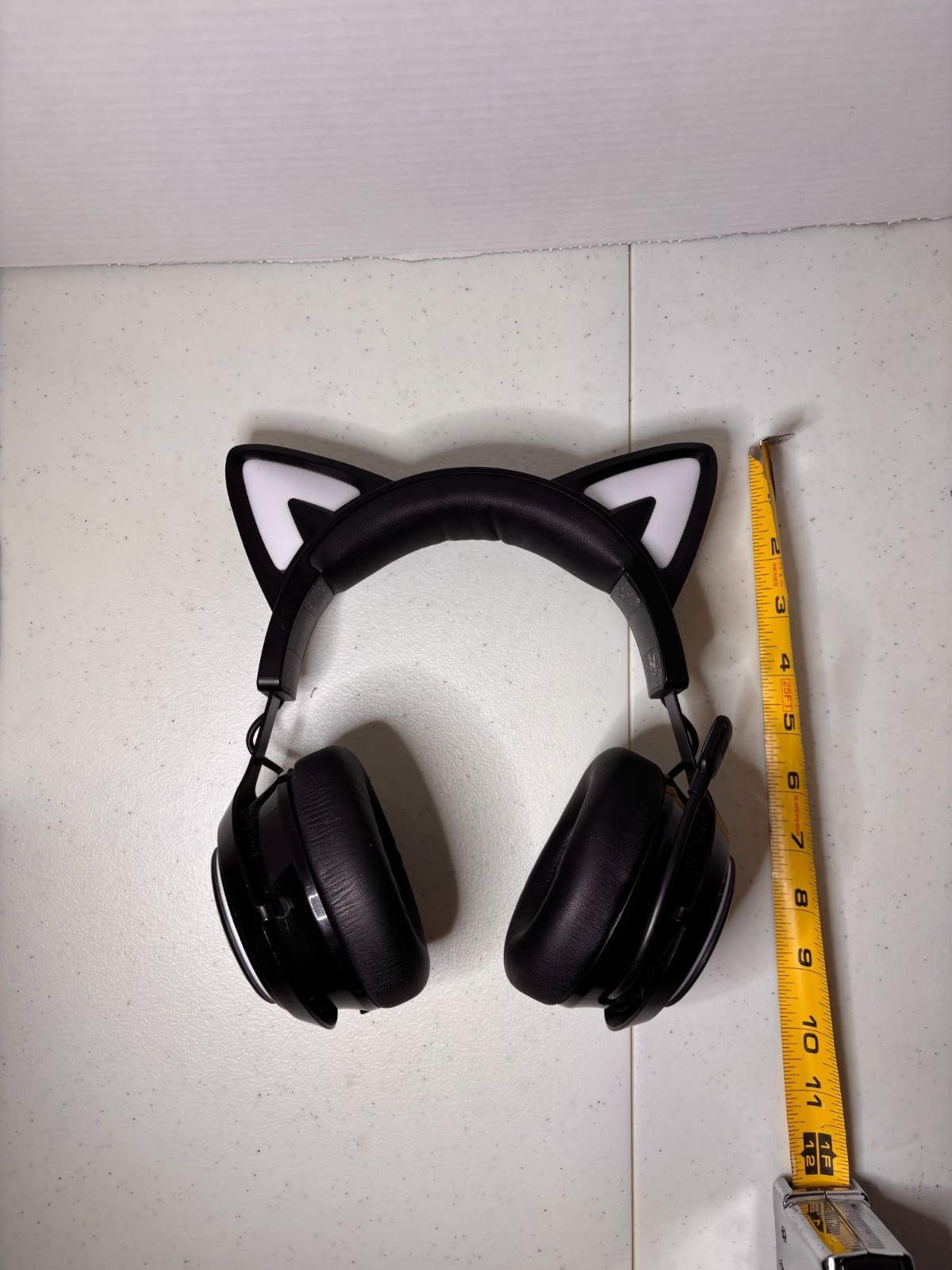 Wireless Bluetooth Cat Ear Headphones With LED Lights & Built-In Microphone Blac