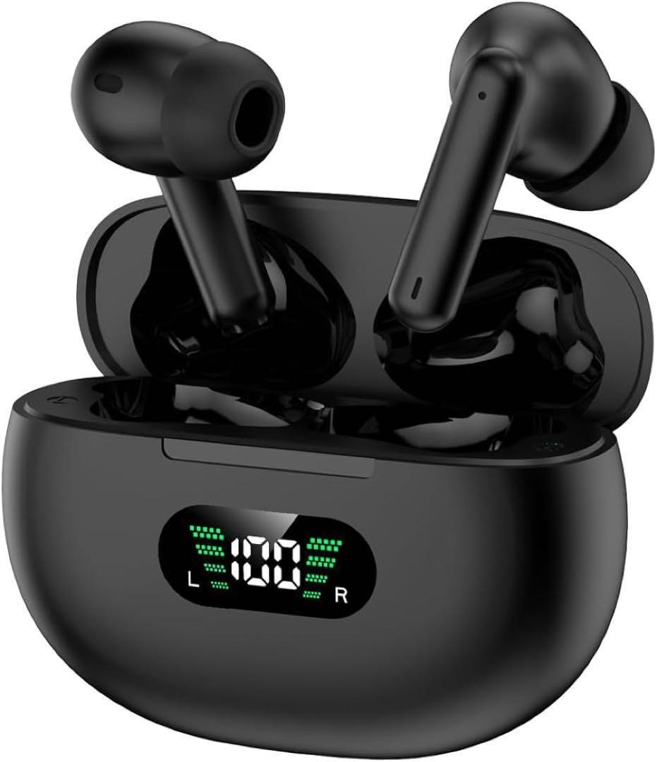 Unbranded TWS Bluetooth 5.3 Earbuds Black Noise Cancel LED Display Waterproof