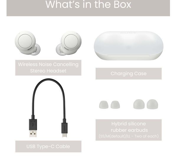 Sony WF-C500 True Wireless In-Ear Headset Bluetooth Earbuds Headphones – White