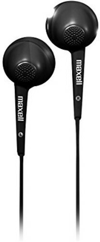 Maxell 191569 JELM-BK Jelleez Earbuds Soft Comfort Fit with Microphone (Black) [