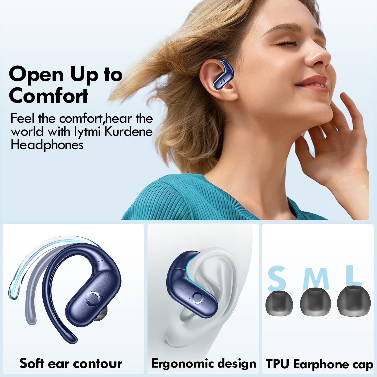 Wireless Earbuds Bluetooth Headphones Sport,Over Ear Buds with Deep Bass Soun…