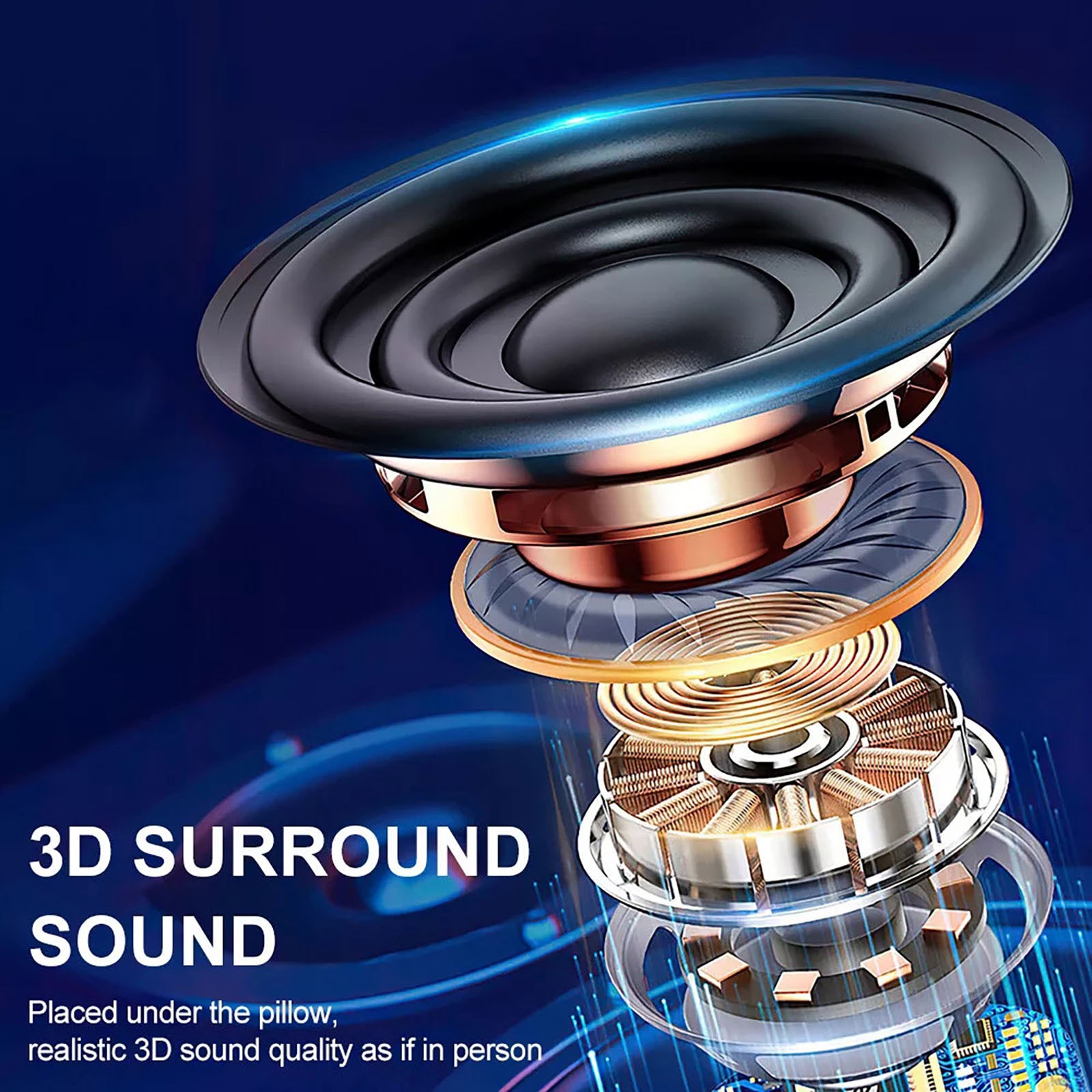 New Travel Rechargeable Bone Conduction Sound Box Under Pillow Speaker