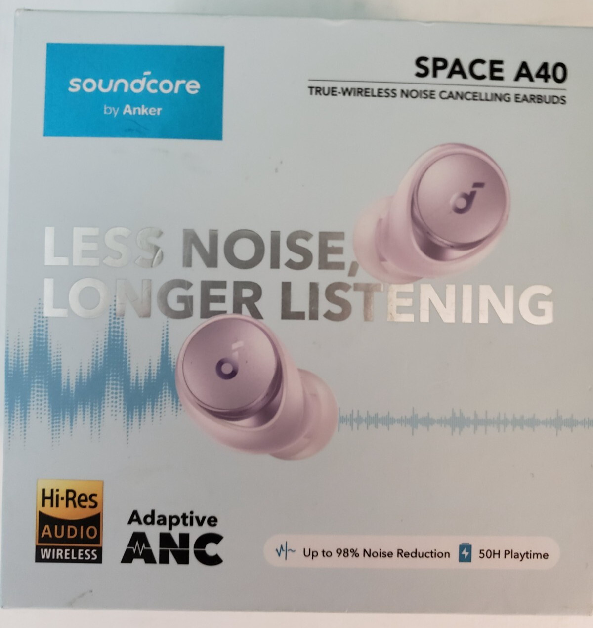 Soundcore by Anker Space A40 True Wireless Noise-Canceling Earbuds-ANC 50H Batt