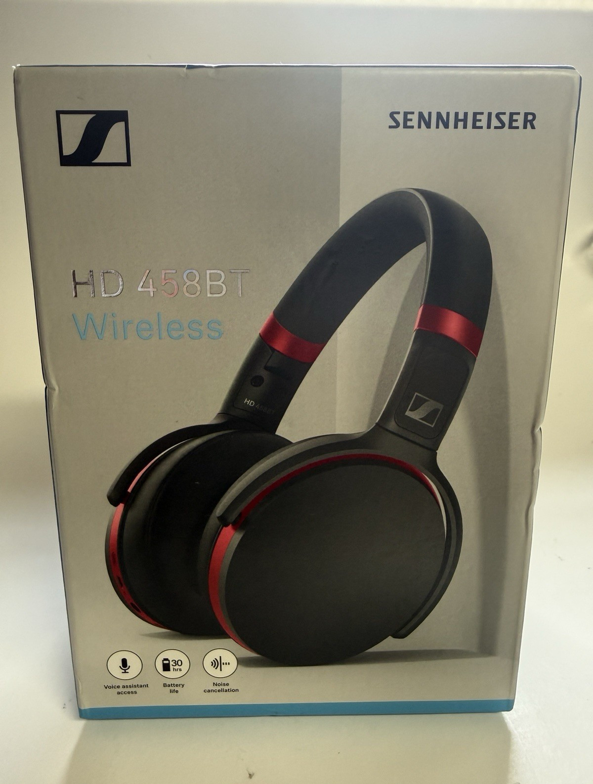 Sennheiser HD 458BT Wireless Headphones – Bluetooth 5.0 – ANC – Black/Red New