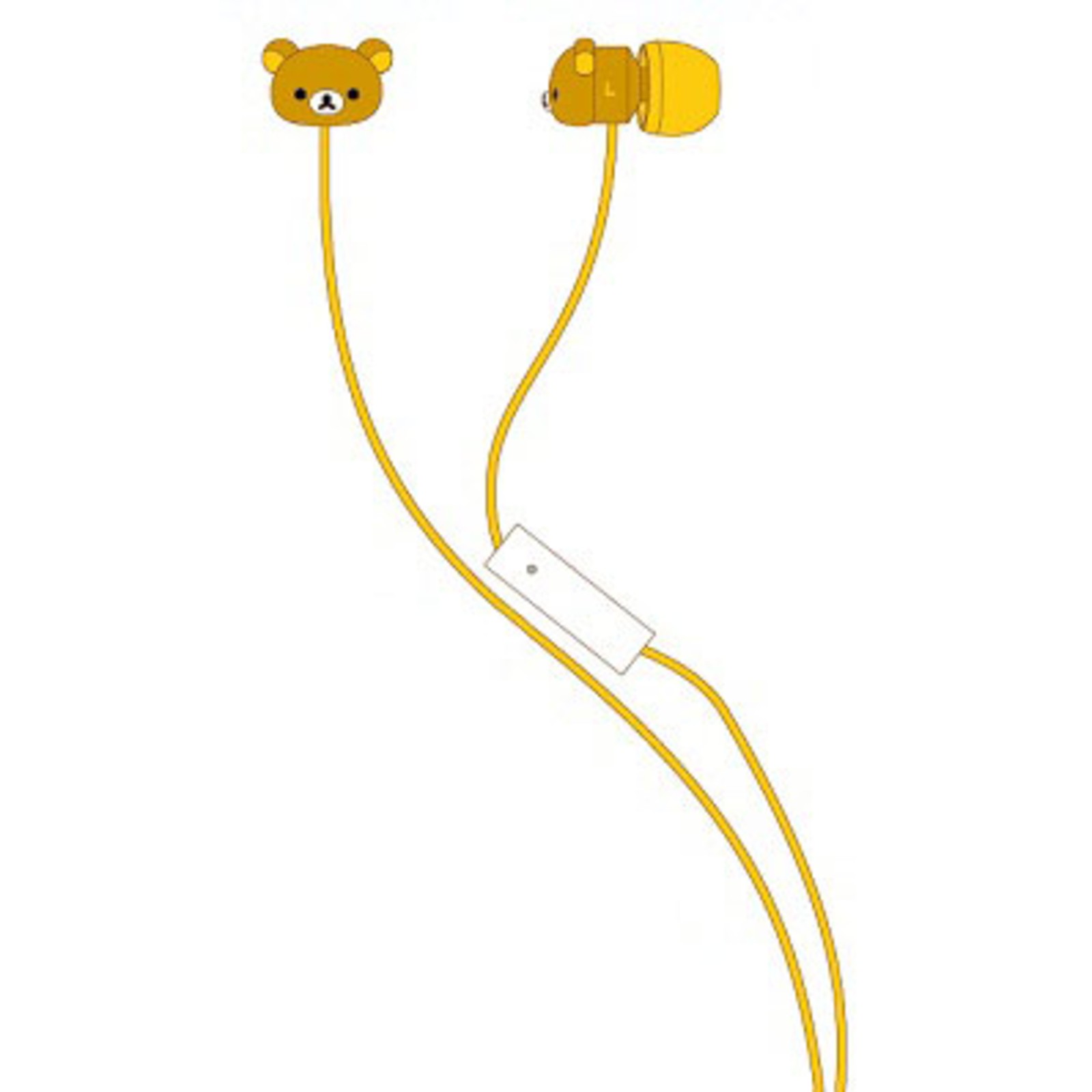 Gourmandise Rilakkuma Stereo Earbuds Inline Microphone Rare Audio Vintage