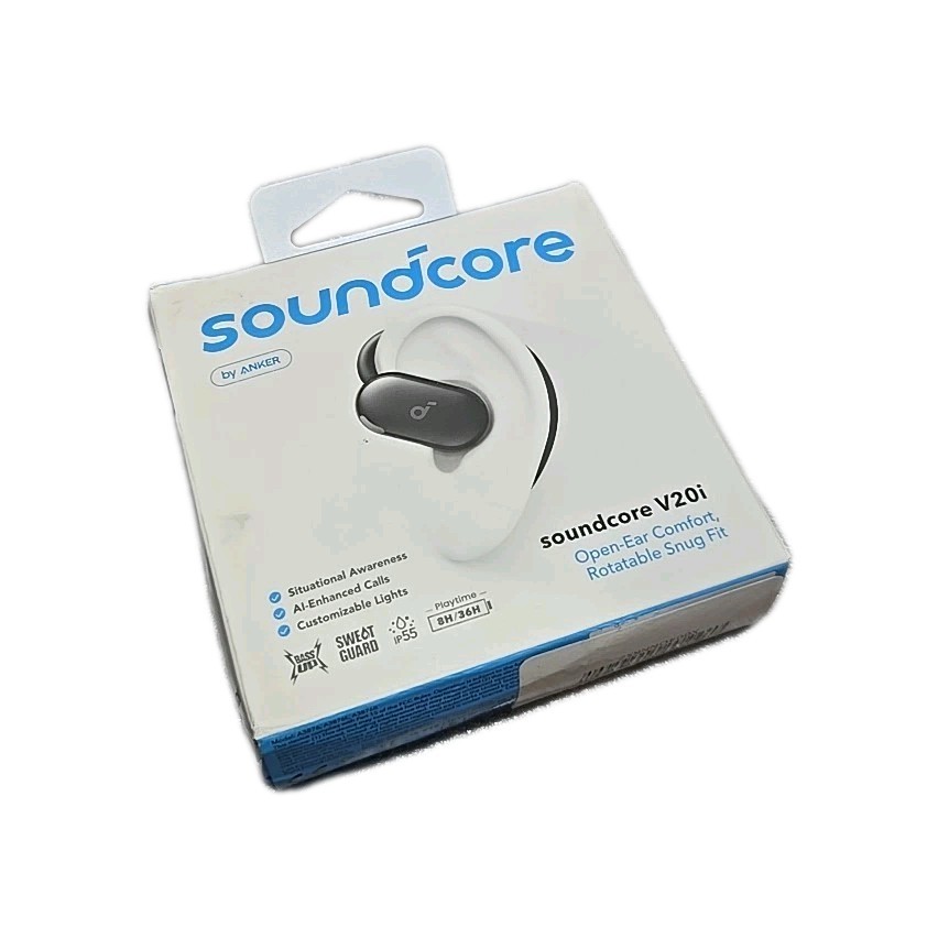 Soundcore By Anker V20i Open-Ear Confort Rotatable Snug Fit Wireless Earbuds