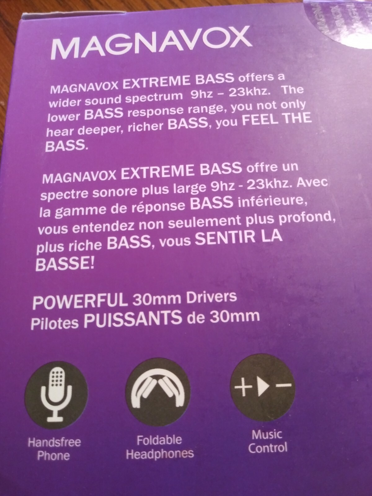 Magnavox Extreme Bass Handsfree Phone Wider Sound Spectrum 9hz-23khz Headphones